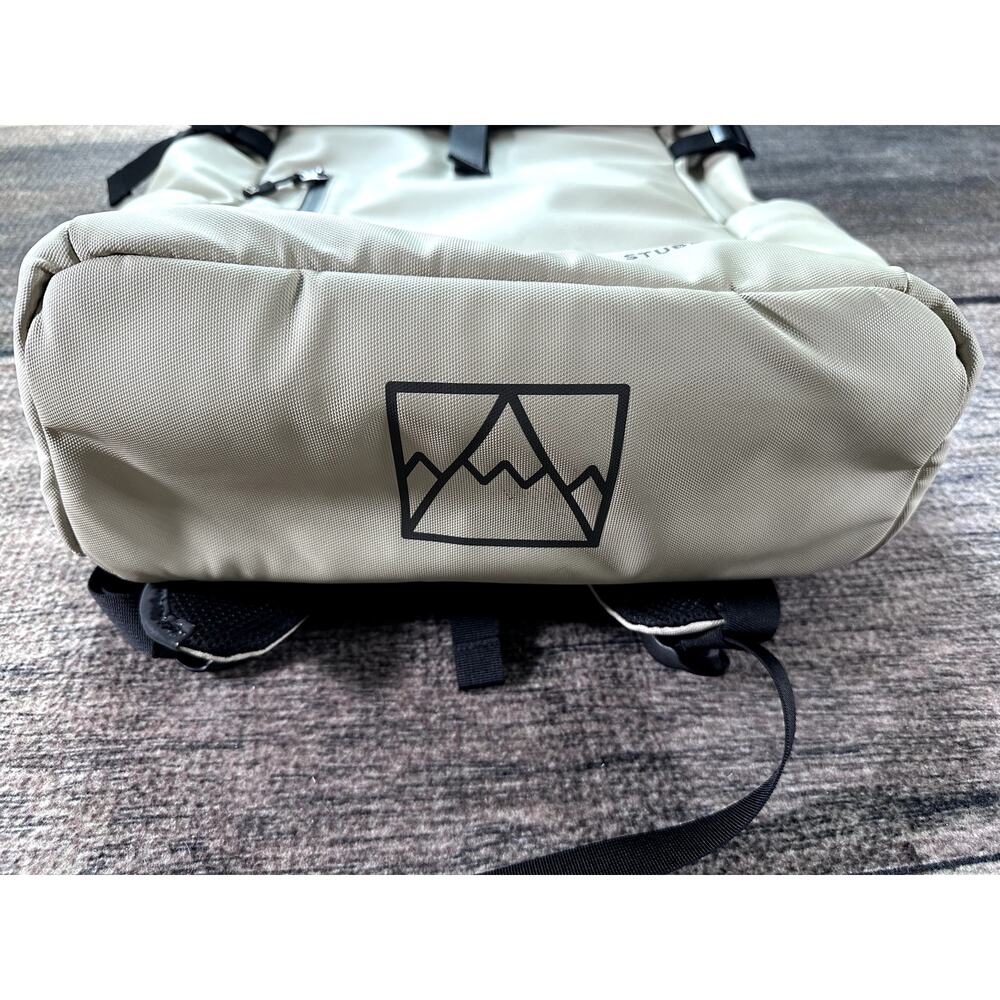 Stubble & Co Roll Top Backpack Sand Laptop Bag Pockets 20L - Picture 8 of 9